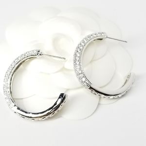 Bling Pave CZ Hoop Earring NEW